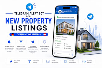 build a telegram alert bot for new property listings in germany or austria