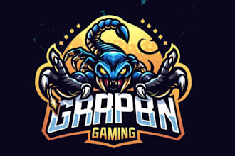 design realistic scorpion gaming mascot logo for you