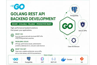develop a golang rest API backend with postgresql