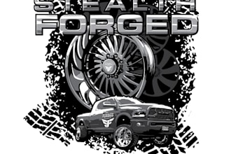 design custom automotive t shirts and forged wheel graphics