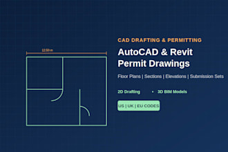 do autocad and revit drafting for permit submission drawings