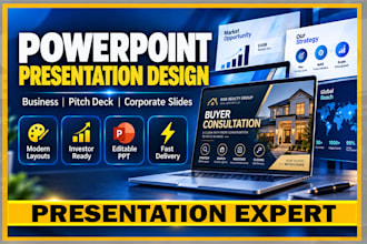 design and redesign pitch deck and powerpoint presentations