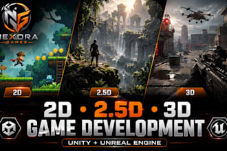 develop a stylized 2d 3d mobile game in unity