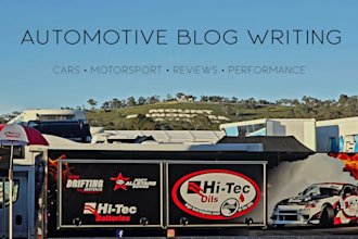 write engaging automotive blog posts and articles