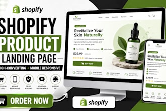 design shopify sales product landing page with pagefly shogun and gempages