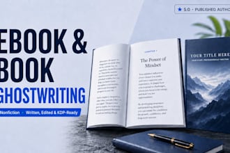 write your ebook or paperback ready to publish on amazon KDP