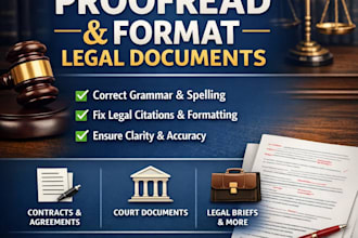 proofread and format legal documents