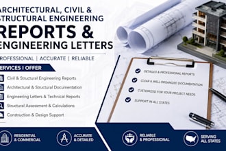 architect civil and structural engineering report engineer letter in all states