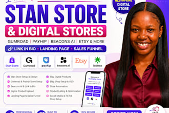 stan store setup gumroad etsy digital products gumroad beacons ai payhip