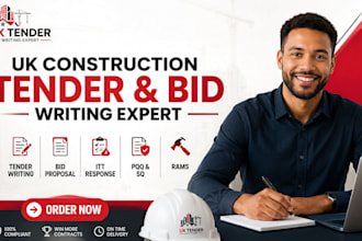 write UK construction tender bid proposal tender documents itt response and rams