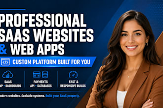 build a professional saas website, dashboard or web app