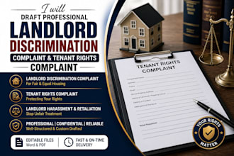 draft landlord discrimination complaint and tenant rights complaint