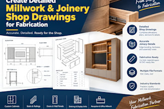 create detailed millwork and joinery shop drawings for fabrication