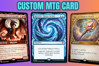 design custom mtg card design fantasy card art tcg illustration mtg token art