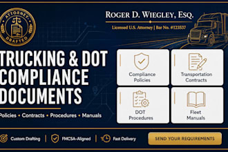draft legal trucking compliance documents and company policies