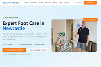 design wix podiatry website foot ankle clinic orthopedic care website design