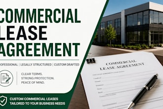 draft a professional commercial lease agreement and property contract