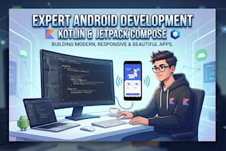 develop android apps as an expert in kotlin, java, XML and jetpack compose
