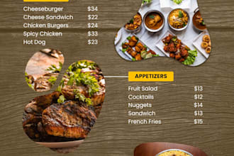 design professional restaurant and food menu design