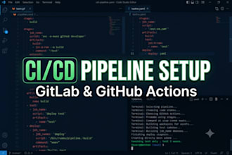 set up ci cd pipeline with gitlab or github actions