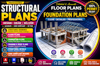 create structural plans, framing and foundation drawings