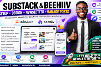 setup substack account design beehiiv substack newsletter
