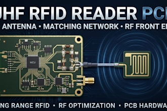 design uhf rfid reader pcb, rf antenna, matching network and front end