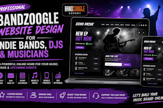 design indie band spotify embed fan sign up event calender bangzoogle dj website
