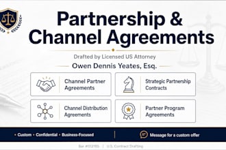 draft a legally binding channel partner agreement
