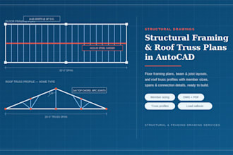 design structural framing and roof truss plans in autocad