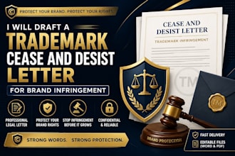 draft a trademark cease and desist letter for brand infringement