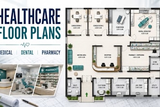 do medical clinic dental pharmacy 2d floor plan and healthcare layout plan