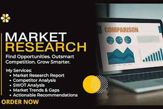 do market research competitor, swot analysis, industry trend for business growth