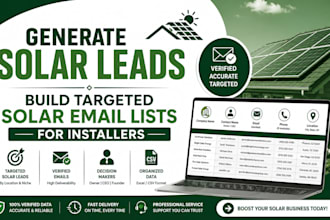 build targeted commercial solar decision maker leads with verified emails