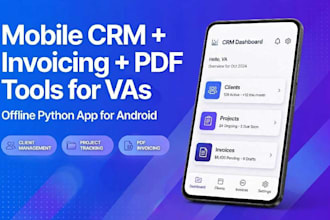 give you offline CRM invoicing PDF python app for virtual assistants