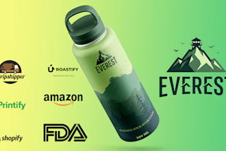 design custom and thermal water bottle packaging and branding