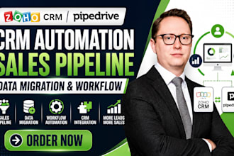 setup zoho crm pipedrive automation sales pipeline data migration workflow