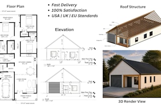 design 2d floor plans, 3d house plans, render, redraw layout