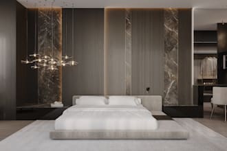 design a bedroom interior with 3d rendering