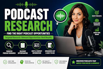 do podcast research and find targeted podcast guest opportunities