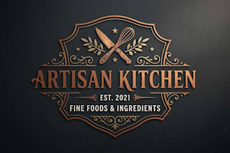 design a premium kitchen logo for your food brand