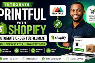 integrate printful with shopify and automate order fulfillment pod product sync