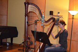 record live harp track for your music project or song