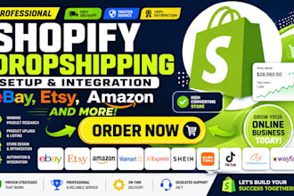 do shopify dropshipping ebay etsy amazon store setup