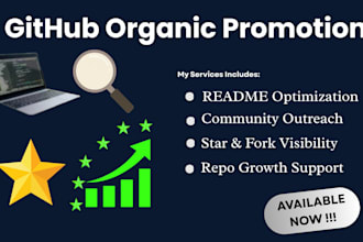 organic github repository promotion for stars and visibility