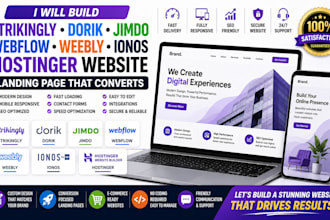 build strikingly dorik jimdo webflow weebly ionos hostinger website landing page