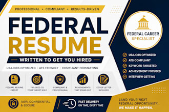 write a professional federal resume for usajobs