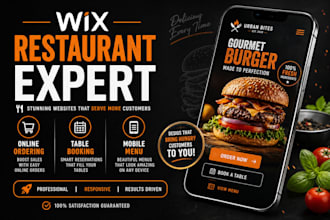 design a wix restaurant website with online ordering and menu setup