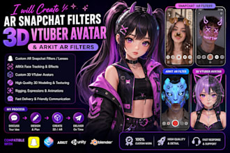 create cartoon 3d avatars, vtuber models and ar filters