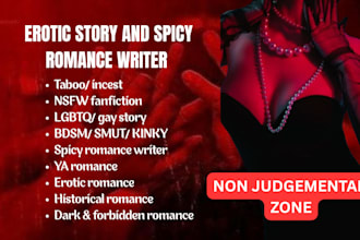 be your professional spicy and erotic romance ghostwriter